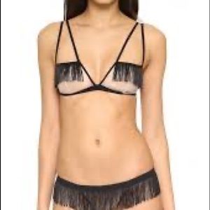 NWT Cosabella Crazy Horse Triangle soft bra tassel peekaboo